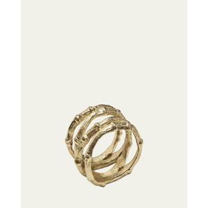 Artisan-<b>crafted</b> Solid Brass Napkin <b>Rings</b> With Gold-tone Finished & Perfect <b>for</b> Formal and Festive Dinner Occasions - Product Image 4
