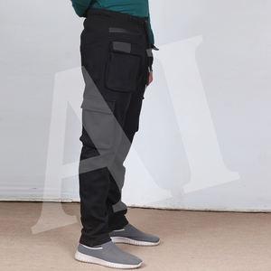 Pantalon de survêtement homme taille haute Street Wear Joggers plusieurs poches Leggings sport décontractés à la mode Anti-rides lavage foncé nouveau - Product Image 4