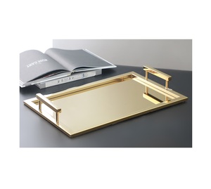 Bandeja redonda de mármol para servir con asas de metal para el almuerzo, el desayuno, la cena, personalización disponible a precio mayorista - Product Image 6