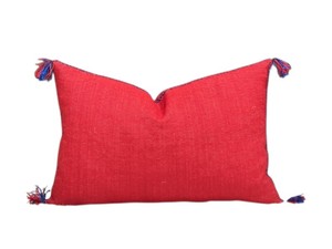 Housse de coussin Sabra marocaine de luxe faite à la main, motif tribal géométrique berbère, écologique, personnalisable, 100% coton pour lit - Product Image 2