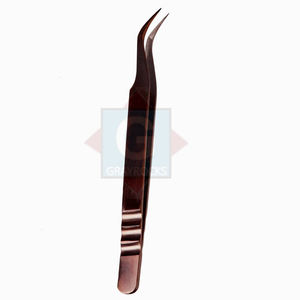 Pince à épiler en acier inoxydable avec logo personnalisé de haute qualité Outil de beauté pour les extensions de cils - Product Image 2