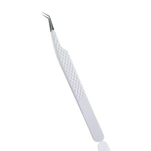 Pince à cils manuelle réutilisable en acier inoxydable à 28 dents, à manche court, à angle de 45 degrés, pour droitiers, marque privée 2026 - Product Image 1