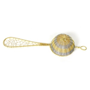Best Quality Handwoven Fine <b>Mesh</b> Eco-Friendly Tea <b>Strainer</b> in Brass Silver Gold Finishes for Loose Leaf Tea Accessories Gifts - Product Image 3