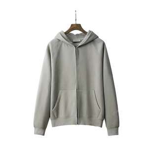 Sudadera con Capucha Personalizada 100% Algodón de Color Sólido, Sudadera con Capucha de Felpa Francesa para Hombre, Sudadera con Capucha Extra Grande con Cremallera - Product Image 3