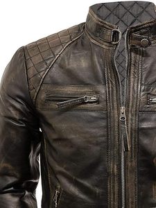 Chaqueta de cuero para hombre de alta calidad personalizada con mangas largas de lana y material de tela a un precio razonable para su armario - Product Image 4