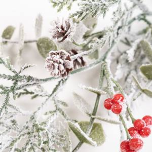 Guirnalda Navideña 'Nieve con Bayas Rojas' de 180 cm, Guirnaldas y Coronas Tradicionales de Pared Sintéticas para Decoraciones Festivas - Product Image 3