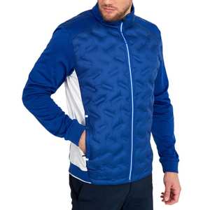 Chaqueta de Golf Acolchada con Capucha para Hombre, de Alta Calidad, para Invierno, Impermeable, Transpirable, con Tejido Elástico, Corte Atlético y Cuello Mao - Product Image 1