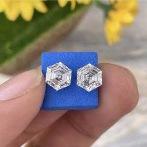 Sparkling Hexagonal Cut Vvs Clarity Hand Crafted Lab Grown Venta al por mayor DEF Color Certified Diamonds para hacer joyas - Product Image 2