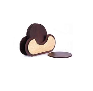 Lot de 5 sous-verres en bois élégants faits à la main de taille et forme personnalisées avec support tapis de tasse à thé pour le service de table royal - Product Image 2