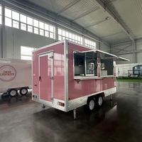 Trailer Makanan 14 Kaki, Peralatan Layanan Komersial Lengkap, Perlengkapan Toko Es Krim, Kabin Makanan, Trailer Kopi, Truk Makanan Mobile