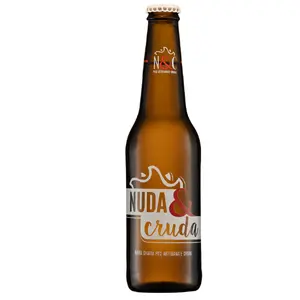 Artisanal bira NUDA & CRUDA İtalyan zanaat lager şişe 24x33cl