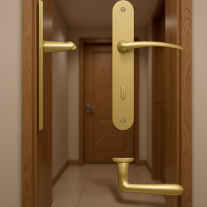 Istanbul M171/332P Brass F49 OB 72 mm DIN Gauche/Droite HOPPE Ensemble de crochets et rails à plaque longue de Istanbul - Product Image 3