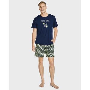 <b>PJ</b> Place <b>Men's</b> Christmas Print Poplin Pajama <b>Shorts</b> Comfortable Soft Cotton Terry Blue for Home Use Winter - Product Image 4