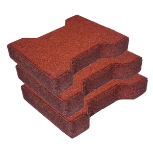 Wholesale Price Supersafe Interlocking T-Bone Dogbone Rubber Paver 15-50mm Thickness Wet Conditions Proven Performance Malaysia - Product Image 1