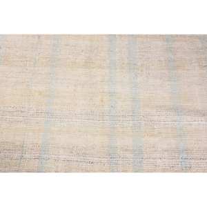 Tapis turc vintage moderne 3.4ft X 10.1ft Beige & Blue Patchwork Design tissage plat support en latex pour décorations de salon - Product Image 5