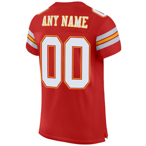 American Football Jersey Breathable <b>Mesh</b> Team Uniform <b>Red</b> Color Custom Design Football <b>Mesh</b> Jersey For College Youth Sportswear - Product Image 3