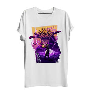 For <b>Dragon</b> <b>Ball</b> <b>Z</b> Animated <b>T</b>-<b>Shirt</b> Trunks 100% Mercerized Cotton 200g Jersey Fabric Dip Dye Pattern Compressed Features - Product Image 1