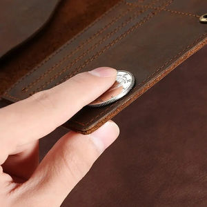 2024 Custom Women's Long <b>Wallet</b> Fashion Style Genuine <b>Leather</b> Zipper Closure-LWW-0124 Wholesale - Product Image 3