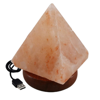 Lámpara de Sal del Himalaya Hecha a Mano, Combo Purificador de Aire USB, Formas de Luna, Pirámide, Cubo y Corazón para Hogar y Oficina, Venta al Por Mayor