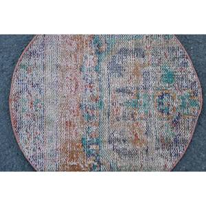 Classique Beige Vert Vintage Tapis Turc 2.2X2.2 ft Grande Surface Patchwork Motif Laine avec Support En Latex pour Couloir Chambre - Product Image 5