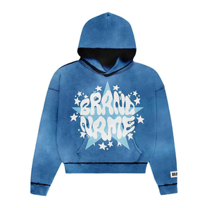 Chándal Deportivo Personalizado con Logotipo de Pedrería, Estilo Urbano, Invierno, Grueso, 400 Gsm, Algodón, Felpa Técnica, Lavado Ácido, Talla Grande, para Hombre - Product Image 2