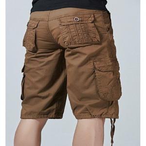 กางเกงขาสั้นคาร์โก้ขนาดกลางสำหรับผู้ชาย, กางเกงขาสั้นคาร์โก้ทรงหลวมกระเป๋าหลายใบขนาดพลัสไซส์ออกแบบได้ตามต้องการดีไซน์ OEM ODM - Product Image 4