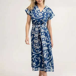 2024 nouveau Style broderie bouffée à manches longues concepteur blanc coton concepteur étage longueur Maxi personnaliser dames à manches longues - Product Image 1