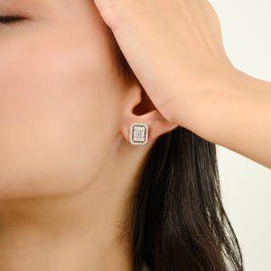 Belles nouveautés pour femmes faites à la main en diamant véritable or blanc boucles d'oreilles concepteur pierre de naissance fournisseur de bijoux - Product Image 4