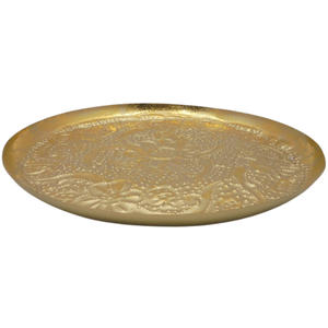 Assiettes rondes décoratives de mariage assiette de service grise pour la maison et l'hôtel vaisselle de table faite à la main personnalisée - Product Image 2