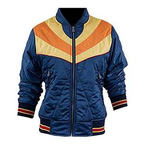 Chaqueta Satinada de Lujo con Brillo Solar, Bordado Personalizado, Tacto Suave y Liso, Estilo Retro, Bomber para un Look Casual Urbano - Product Image 4