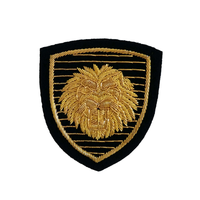 Badge brodé fait main personnalisé avec fil de bullion, accessoires vestimentaires, patchs, fils à coudre en polyester