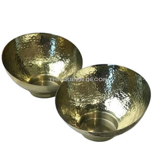 New Elegant Aluminum Metal Fruits Shape Shinny Polished Hammered Texture Decorative <b>Bowl</b> for Home Hotel Restaurants - Product Image 2