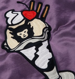 Chaquetas y abrigo de béisbol Sukajan de satén brillante liso para hombre, Chaqueta de algodón, chaqueta de bombardero Letterman Varsity de invierno para hombre - Product Image 2