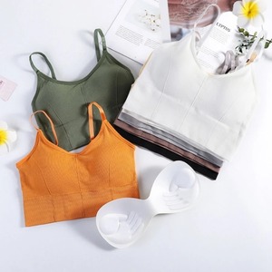 Soutien-gorge de sport de fitness doux pour femmes, haut de gymnastique, sous-vêtements de yoga, dos croisé, entraînement athlétique serré avec coussin de poitrine - Product Image 4