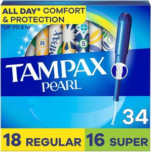 Para tampones Tampax Pearl Multipack sin perfume Leakguard Braid Regular/Super Absorbency 34 Count para desintoxicación/limpieza de higiene femenina - Product Image 3