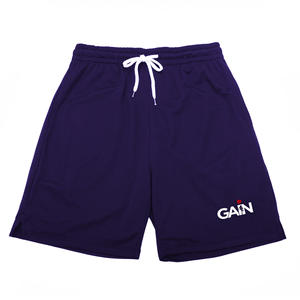 Pantalones cortos de gimnasia de entrenamiento de verano para hombre con bolsillo de malla patrón sólido pantalones cortos de fitness teñidos lisos ecológicos - Product Image 2