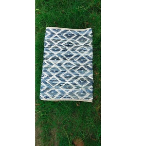 Tapis de chiffon en laine de coton recyclé de haute qualité tapis et ensembles pour chambre et salon - Product Image 1