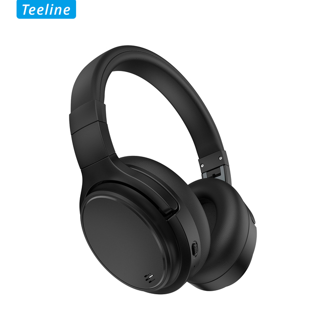 Teeline M33 Wireless BT Noise Cancelling Headset with JL V6.0 Chipset Deep Bass -32dB ANC Comfortable Over-ear Headphone
