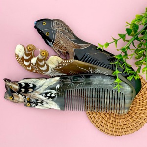 หวีเขาควายหวีฮอร์นหวีแตรจริงทำด้วยมือ - Product Image 1