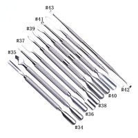 Pousse-cuticules en acier inoxydable réutilisable de haute qualité avec logo personnalisé et design à double tête pour manucure et pédicure