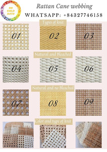 Rouleau de sangle de canne en rotin tissé carré blanchi naturel maille de meubles en bois matière première traitée entière Agriculture 84935825297 - Product Image 2