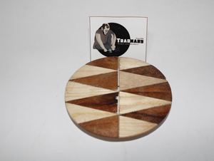 Posavasos de Acacia Posavasos de MDF Posavasos de madera de acacia Posavasos de madera de diseño en zigzag Tapetes de mesa de madera de Tradnary Pvt Ltd - Product Image 4