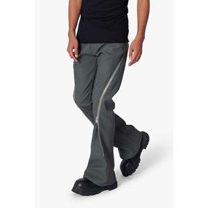 PANTALONES FLARE CREMALLERA CUERO D519 - Product Image 1