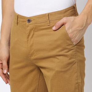 Slim plisado peso ligero Top Wear hombres Chinos pantalones de moda presupuesto traje hombres Chinos Pantalones rectos curvos a rayas - Product Image 4