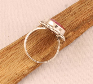 Anillo delicado de Plata de Ley 925, anillo ovalado de banda de Rubí, joyería de moda para boda, cumpleaños, Día de San Valentín, Idea de regalo de plata - Product Image 5