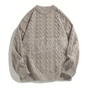 สเวตเตอร์โอเวอร์ไซส์ของผู้ชายเสื้อสเวตเตอร์โอเวอร์ไซส์ระบายอากาศน้ำหนักเบาดีไซน์ตามสั่ง - Product Image 1