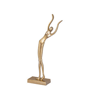 Statue de femme dansante en aluminium moulé de style moderne Figurine faite à la main personnalisable décor à la maison pour cadeau de mariage - Product Image 5