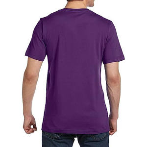 Venta al por mayor de algodón orgánico 100% ecológico con cuello en V de Bella Canvas Slim Fit para camiseta - Product Image 4