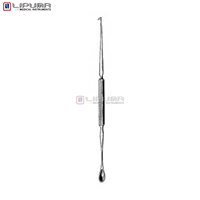 Cure-oreille avec crochet 12 cm en acier inoxydable, outil d'élimination du cérumen, nettoyage profond des oreilles, extraction précise de la cire, instruments médicaux
