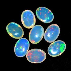 AAA + éthiopien Welo opale 10x14mm Cabochon ovale naturel multi feu éthiopien opale lâche ovale Cabochon pierres précieuses cabines pour bijoux - Product Image 2